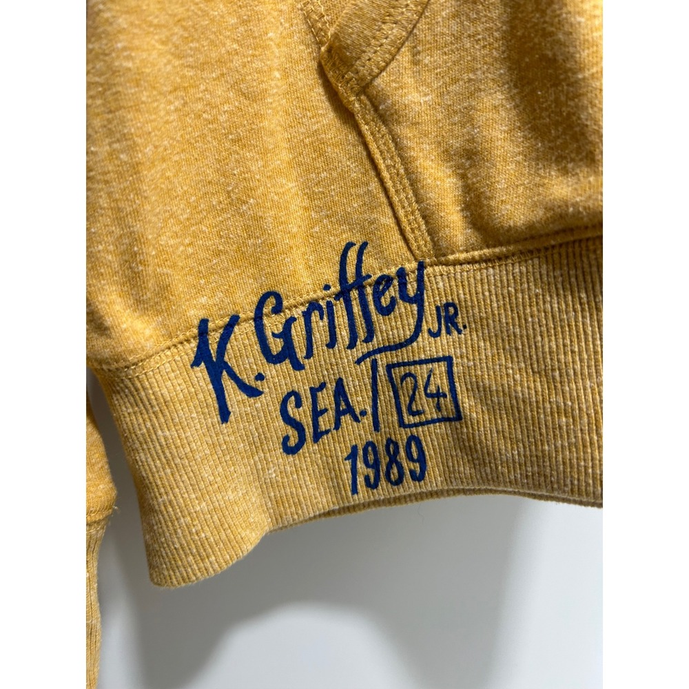 Roots of Fight Ken Griffey Jr Seattle 1989 Hoodie Mustard Yellow Mens Large - Picture 3 of 5